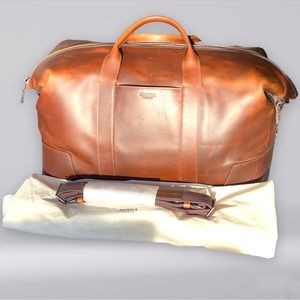 SOLD Shinola Large Carryall Rare Brown Navigator Oiled Leather, Weekend Duffle